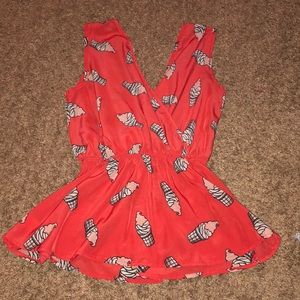 Ice Cream Pattered Top